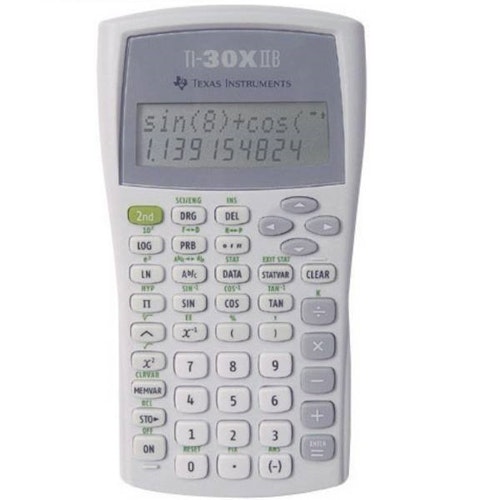 Texas Instruments TI-30 X IIB Miniräknare Silver Display (Siffror): 11, batteridriven (B x H x D) 82 x 19 x 155 mm