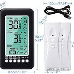gemitto digital indoor outdoor thermometer