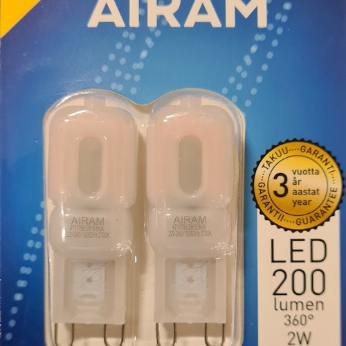 AIRAM LED G9 200lumen 2w (20W)  2-pack