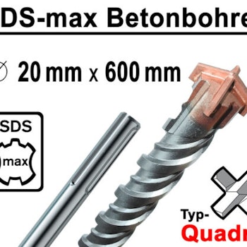 SDS-MAX Quadro Bohrer Ø 20 mm x 600 mm