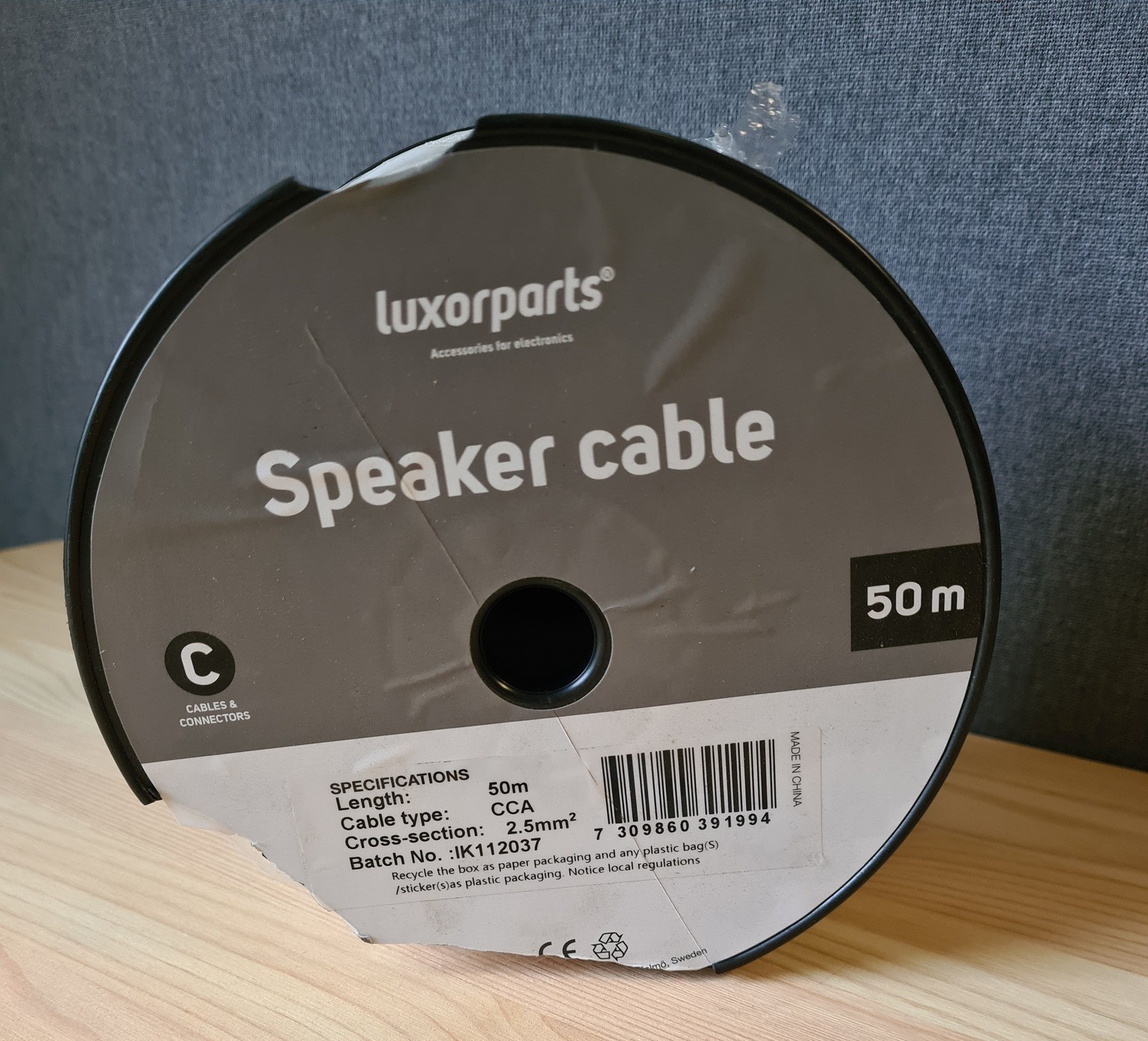 luxorparts speaker cable 50m