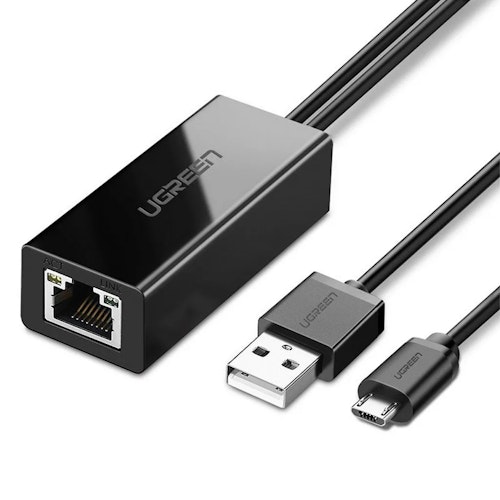 Ugreen Micro-USB Nätverksadapter för Chromecast, 100Mbps, 1m