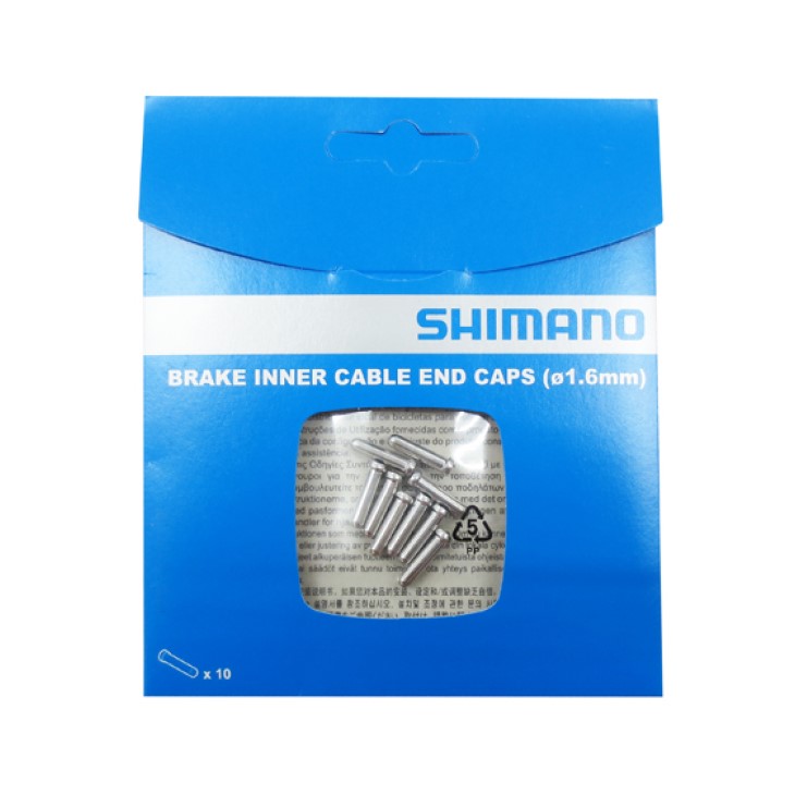 SHIMANO Brake Cable End Cap 10 Pack, 1.6 mm.