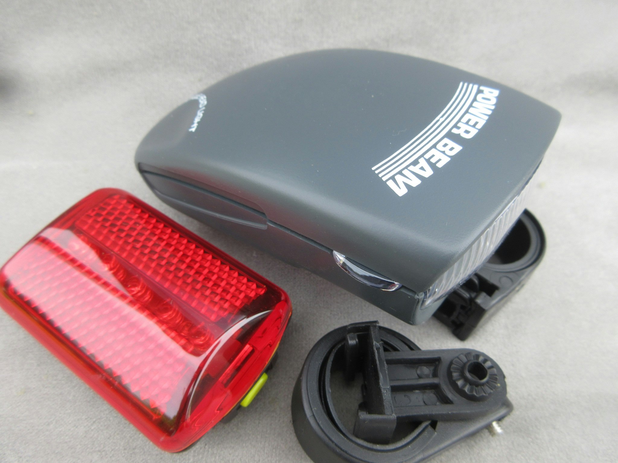 Cykelbelysningsset  fram/bak, Power Beam