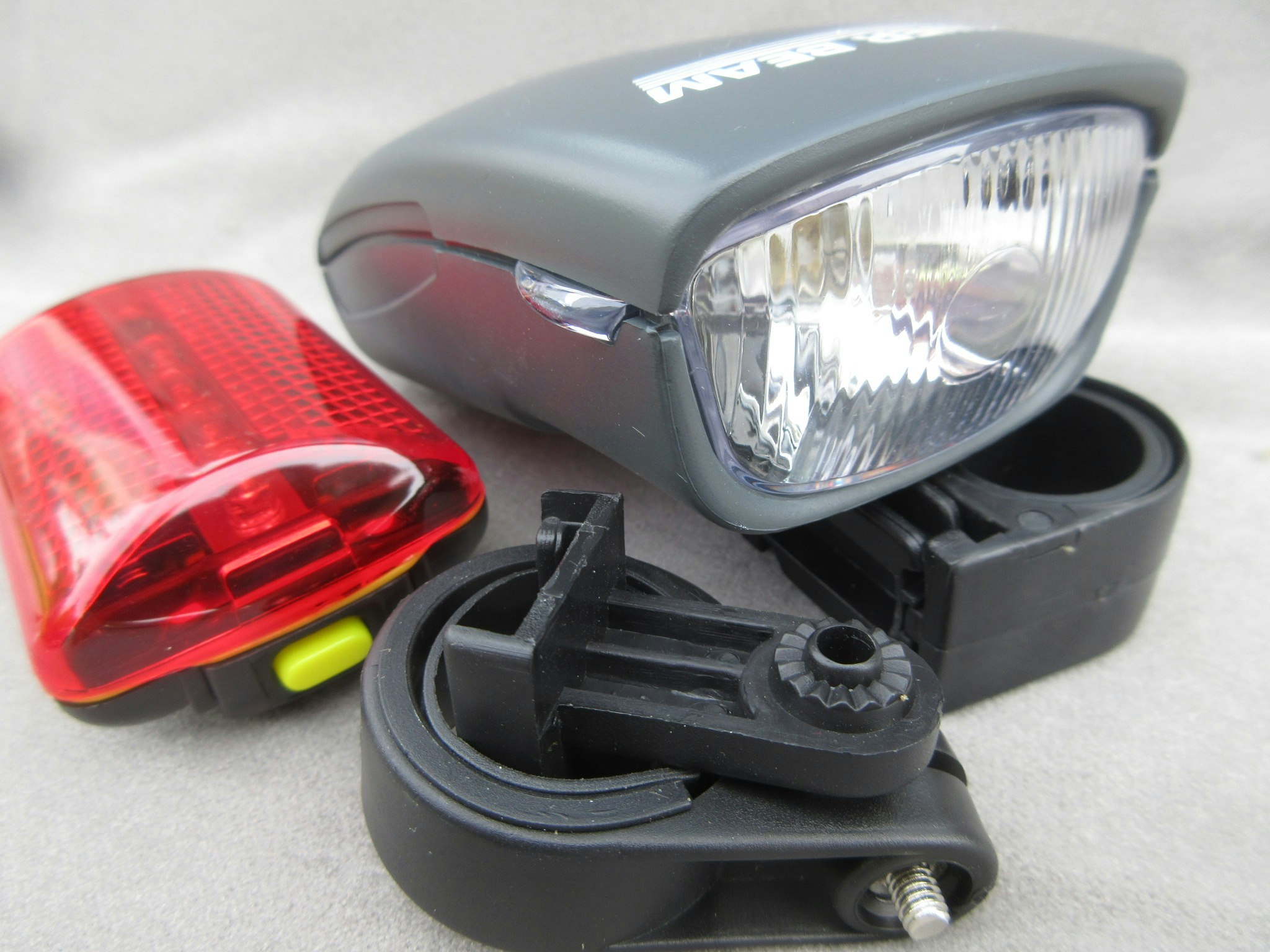 Cykelbelysningsset  fram/bak, Power Beam