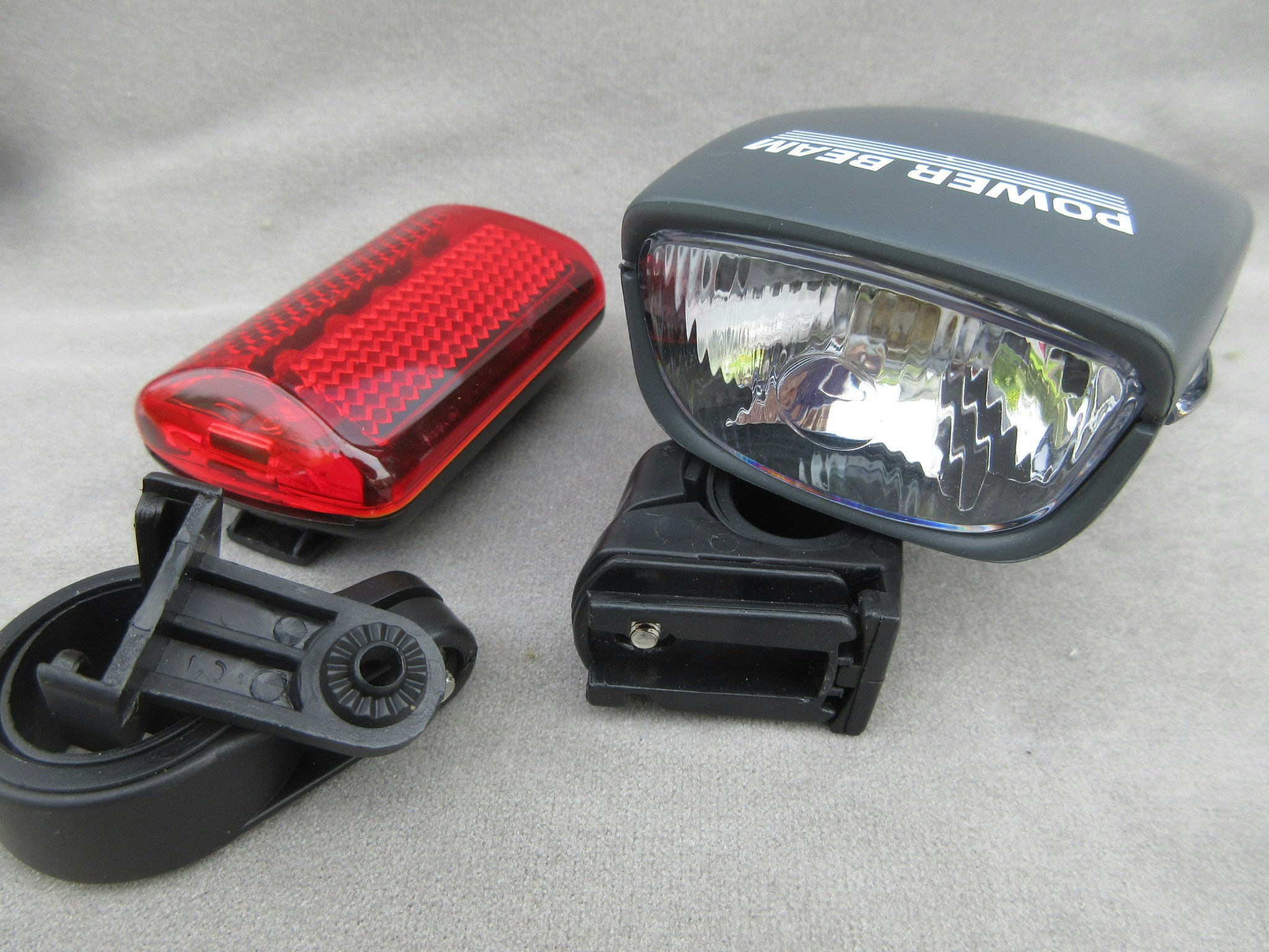 Cykelbelysningsset  fram/bak, Power Beam