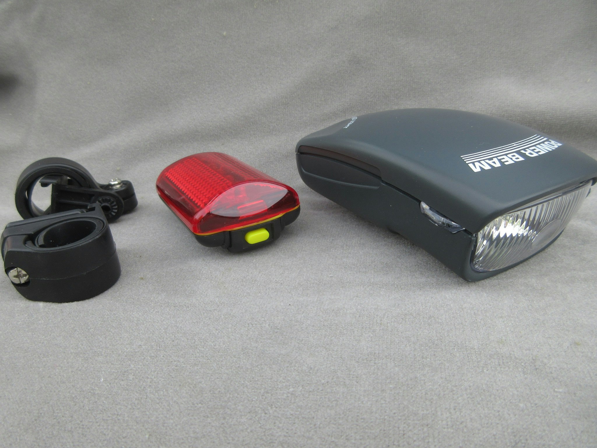 Cykelbelysningsset  fram/bak, Power Beam