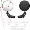WESTGIRL Bike Mirror Bar End, HD Convex 360°