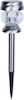 LED-Solar-Sticks Combi with Solar Panel and Rechargeable Battery - Silver (2 Pieces)
