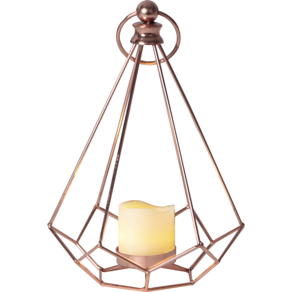 LYKTA EDGE 24 CM. KOPPAR, STAR TRADING