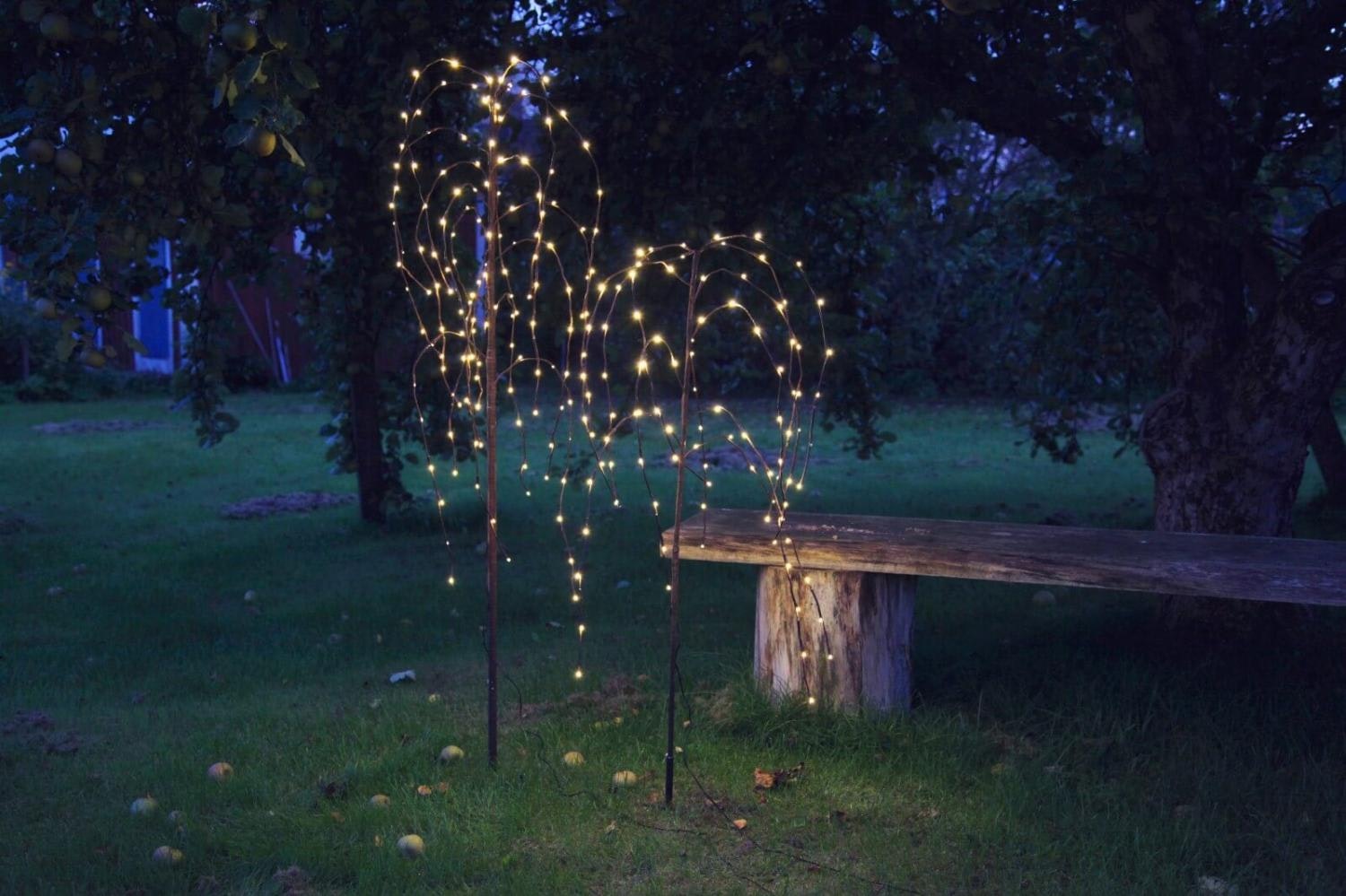 WEEPING WILLOW Dekorationsträd 110cm 96LED IP44 Brun