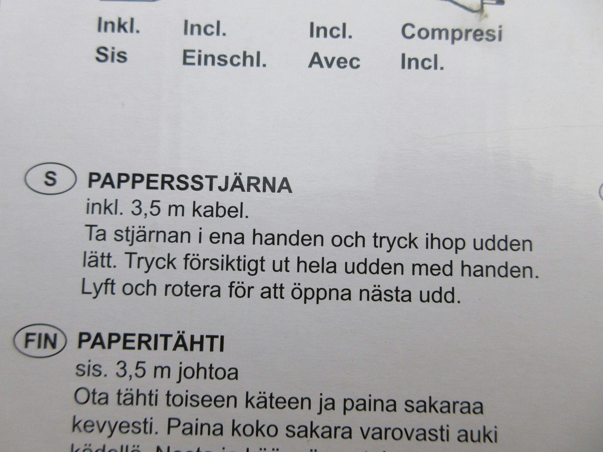 Papperstjärna Blomma 100 cm, Silver