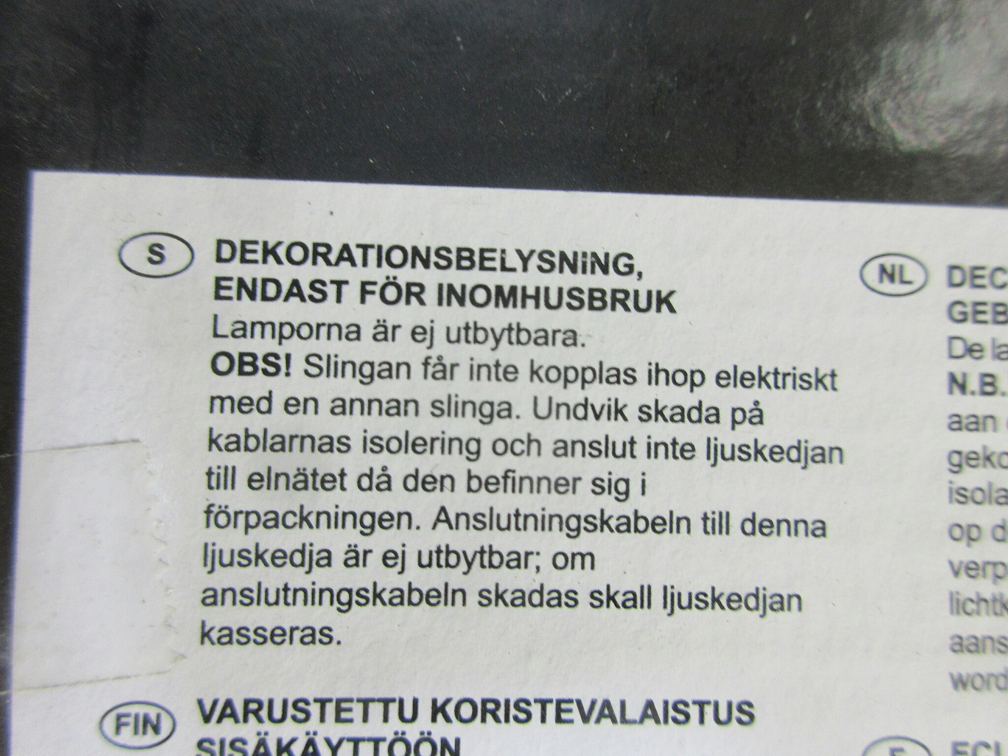Dekorationsbelysning Rossy Vit, H 65 cm.