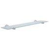 Badrumshylla i frostat glas, Smedbo HOME HS347 Borstad krom