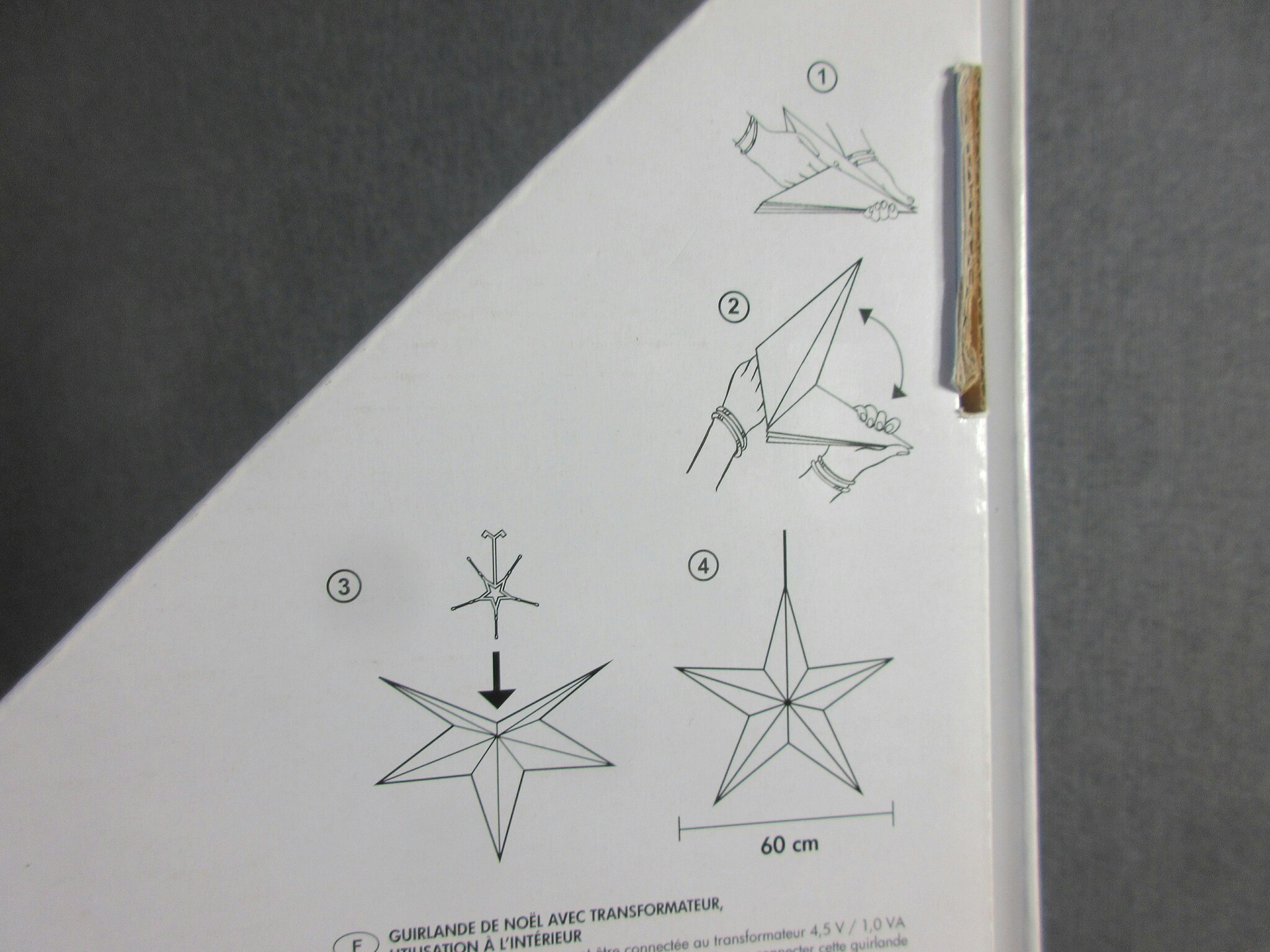 Folding Star guld, 60 cm.