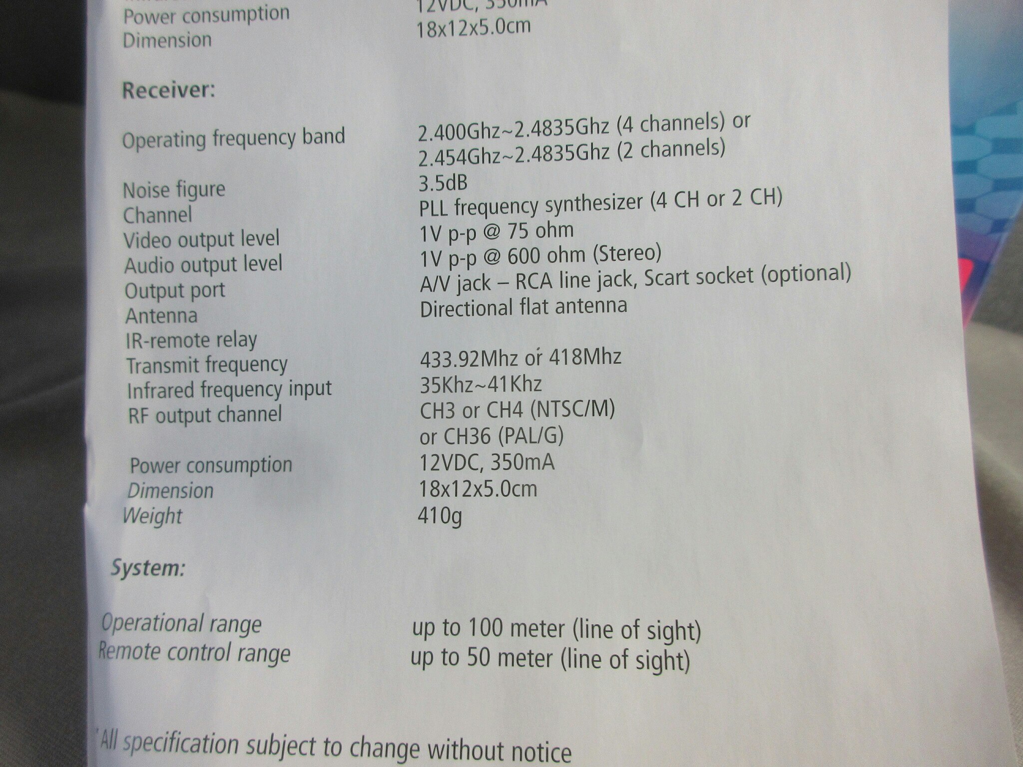 VID-TRANS 2.4 GHz Video Sender