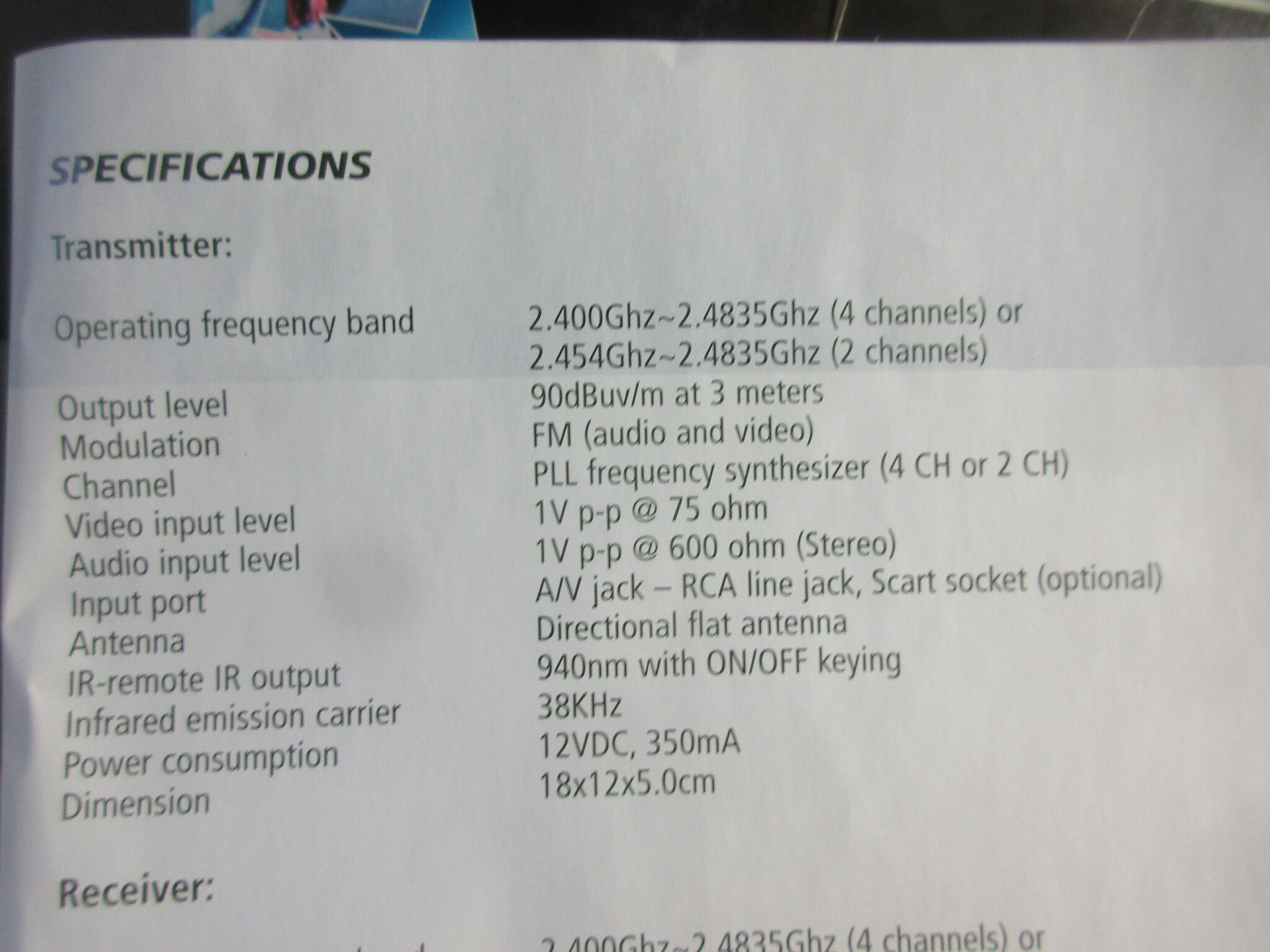 VID-TRANS 2.4 GHz Video Sender