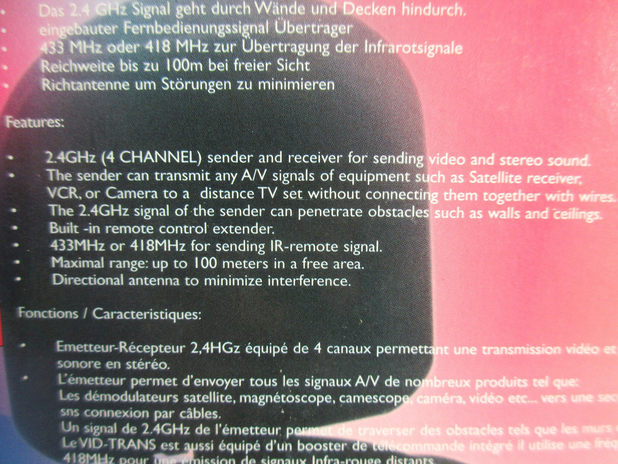 VID-TRANS 2.4 GHz Video Sender