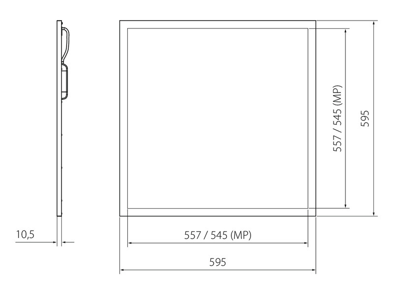 Modularlampa Airam Plata IP20 40W/830 PCO vit