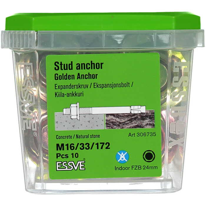 ESSVE Expanderskruv M16/33/172. 10 st.