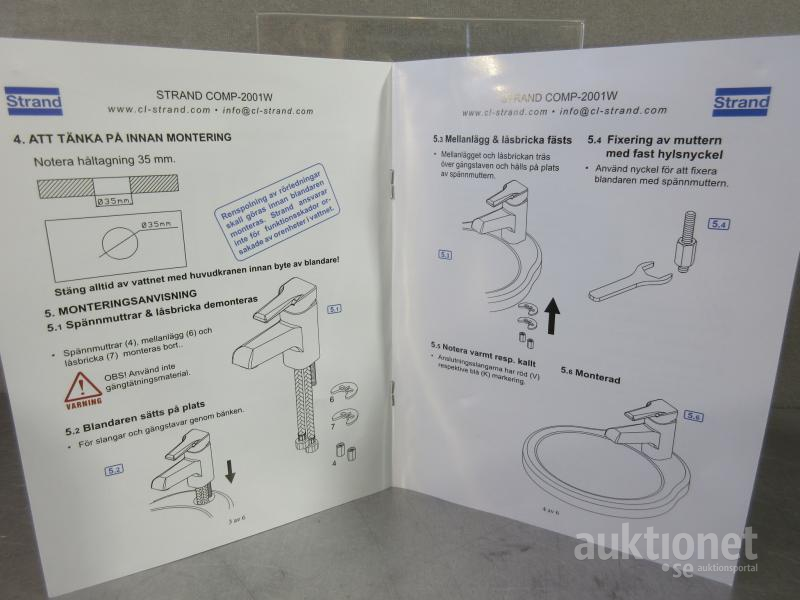 Tvättställsblandare Vit, Strand COMP-2001W