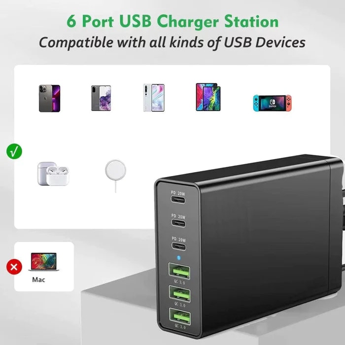 Zetex-96W01A Multifunction USB Charger