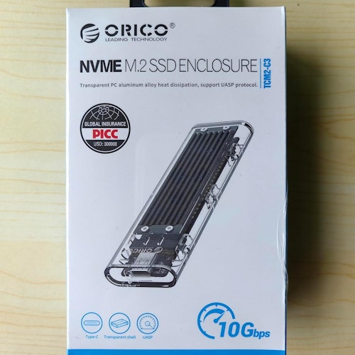 ORICO NVME M.2 SSD Enclosure, Blå