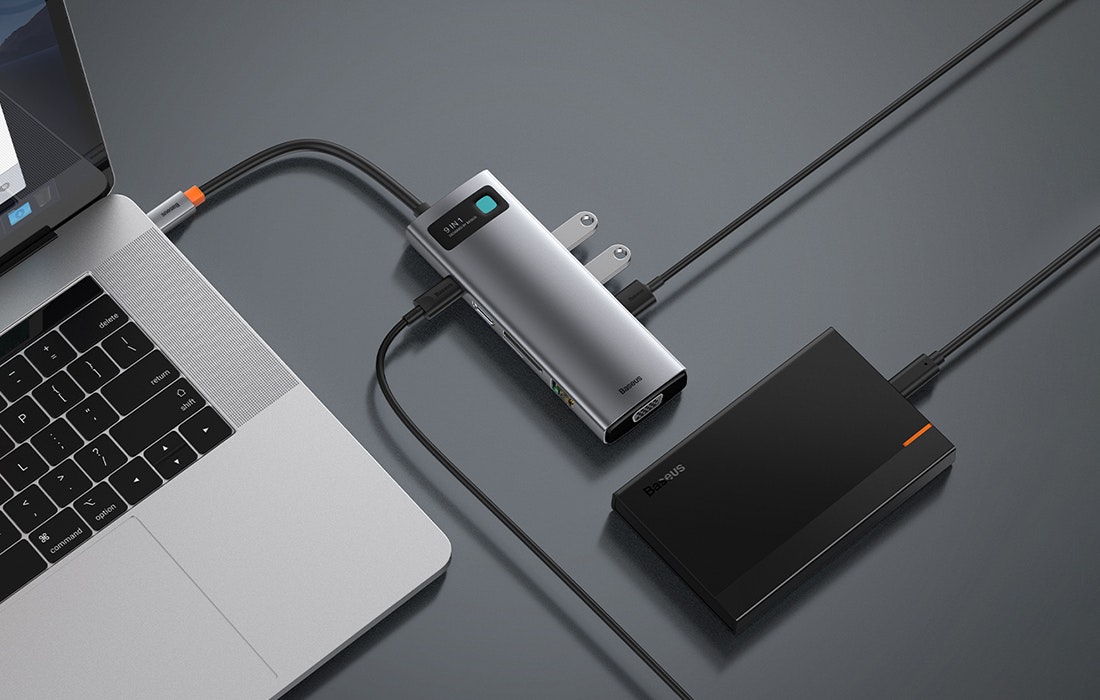 Baseus Metal Gleam 9 in1 USB‑C hubb