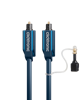 Clicktronic Toslink fiberoptisk kabel, 3,5mm adapter. 2m