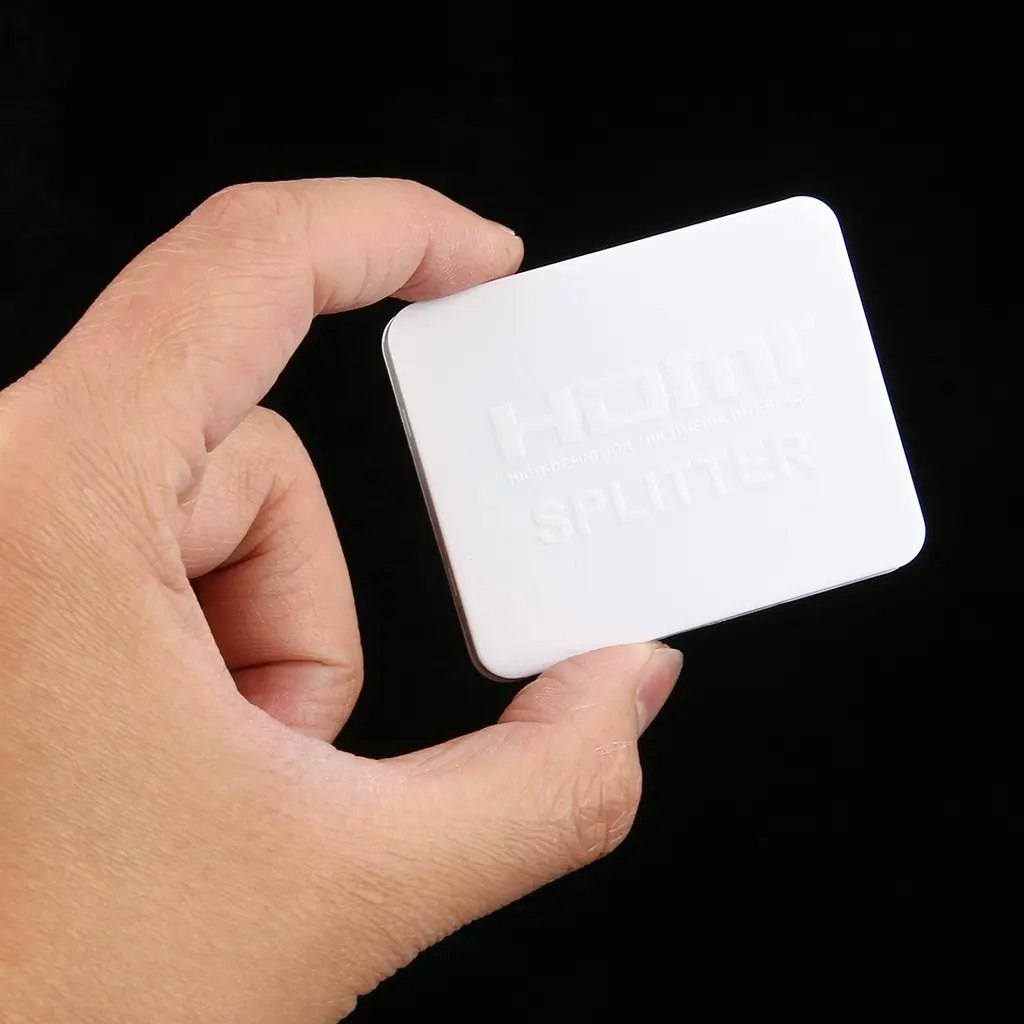 HDMI splitter 2xHDMI-utgångar 1080P 4K, Vit