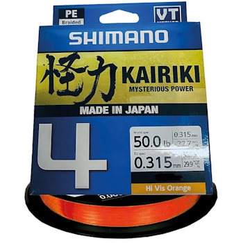 Shimano Kairiki 4, 150m, 50 lb, Orange