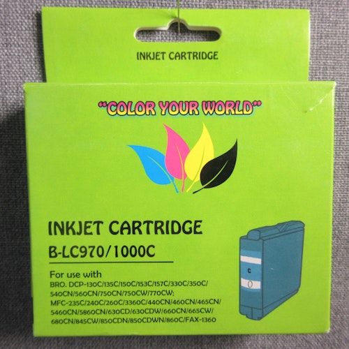 Bläckpatron Inkjet Cartridge B-LC970/1000C, Blå