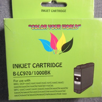 Bläckpatron Inkjet Cartridge B-LC970/1000BK, Svart