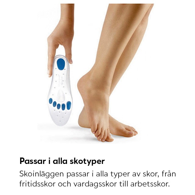 Scandifoot Skoinlägg mjuk gel, 25,5 cm.