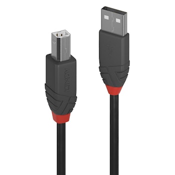 LINDY Anthra Line 3m USB 2.0 Type A to B Cable