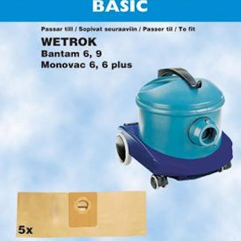Dammpåse Wetrok monovac H40029. 3 st x 5-Pack