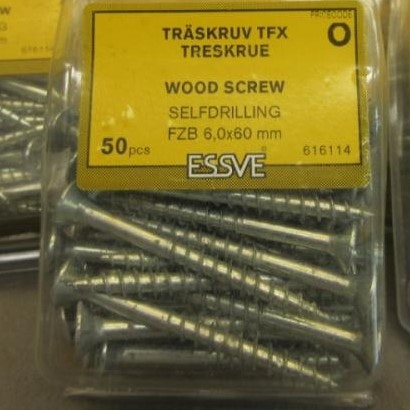 ESSVE Träskruv TFX FZB 6,0x60 mm. 50 st.