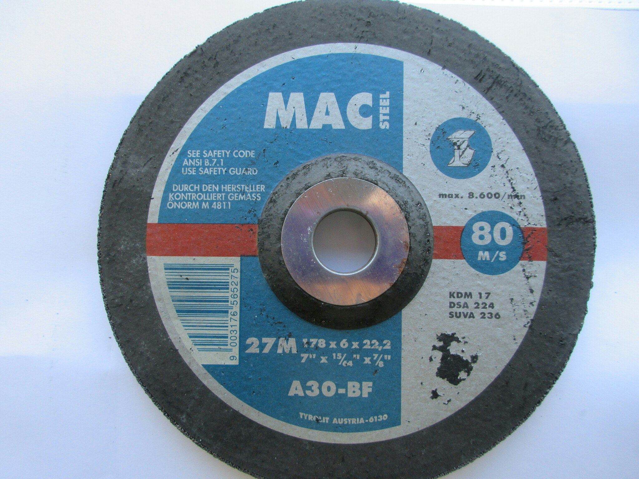 Tyrolit Mac Steel 178x6x22,2