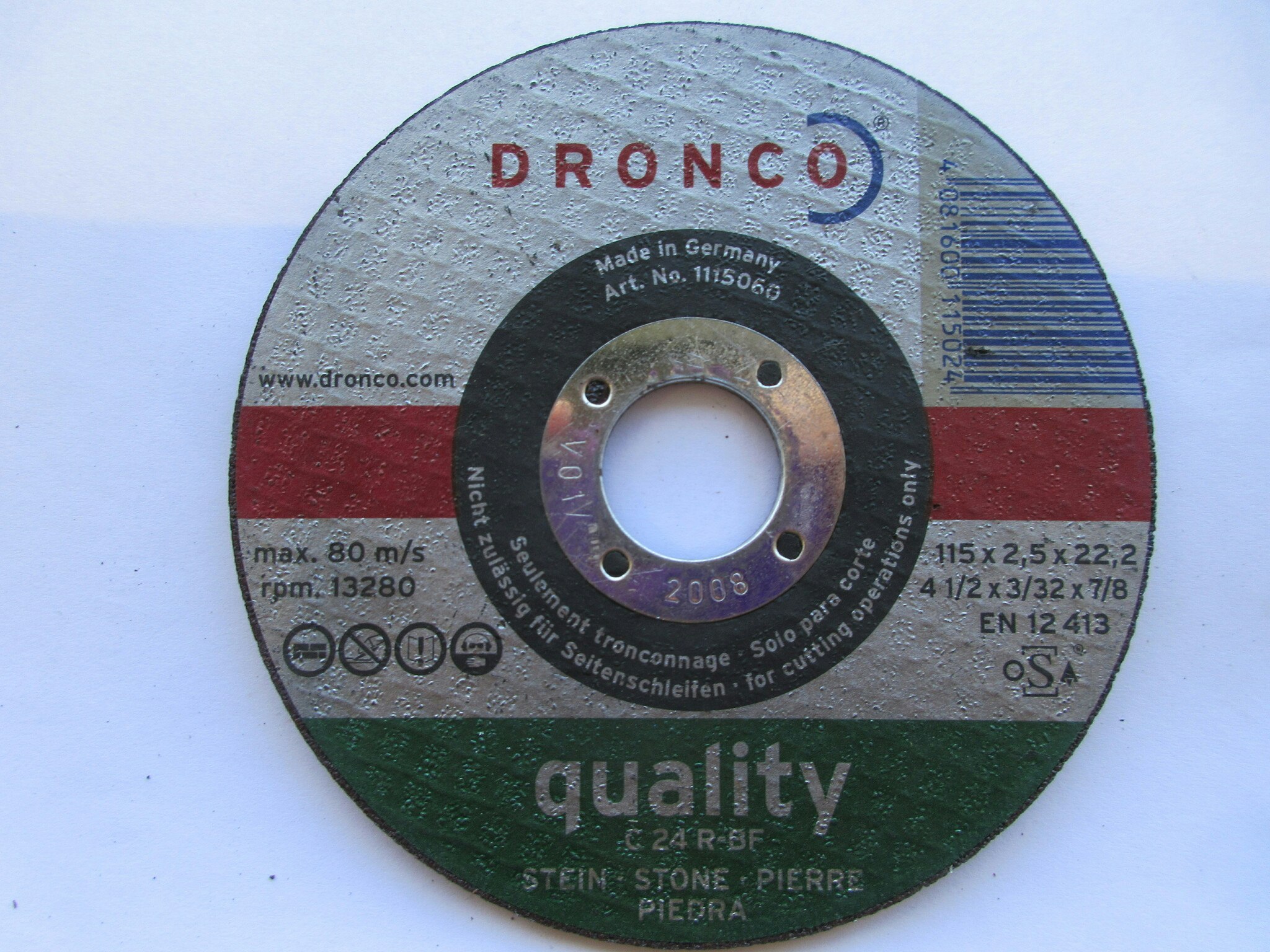 Dronco Kapskiva Sten 115x2,5x22,2 mm