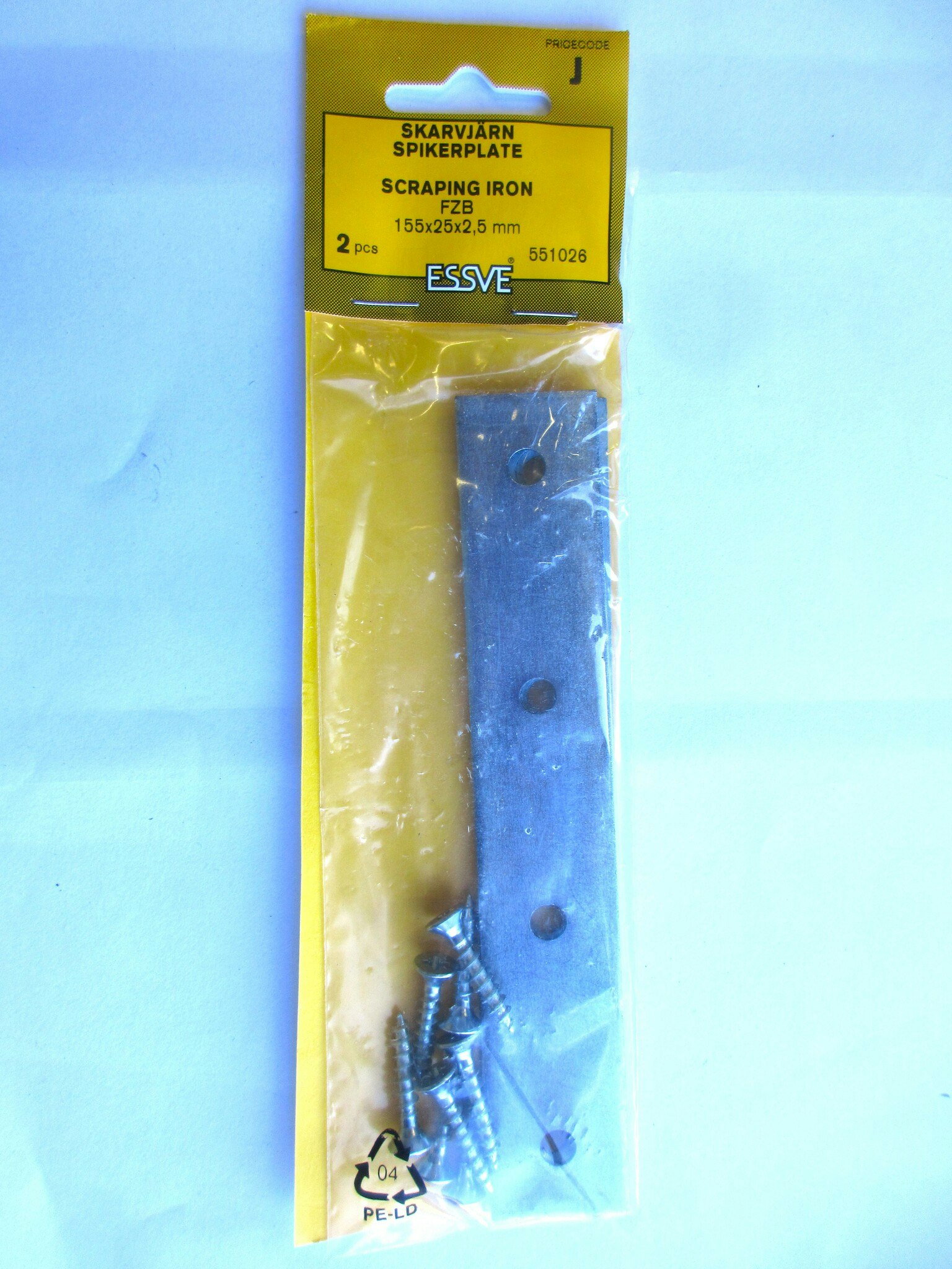 ESSVE Skarvjärn FZB155x25x2,5 mm. 2 st.