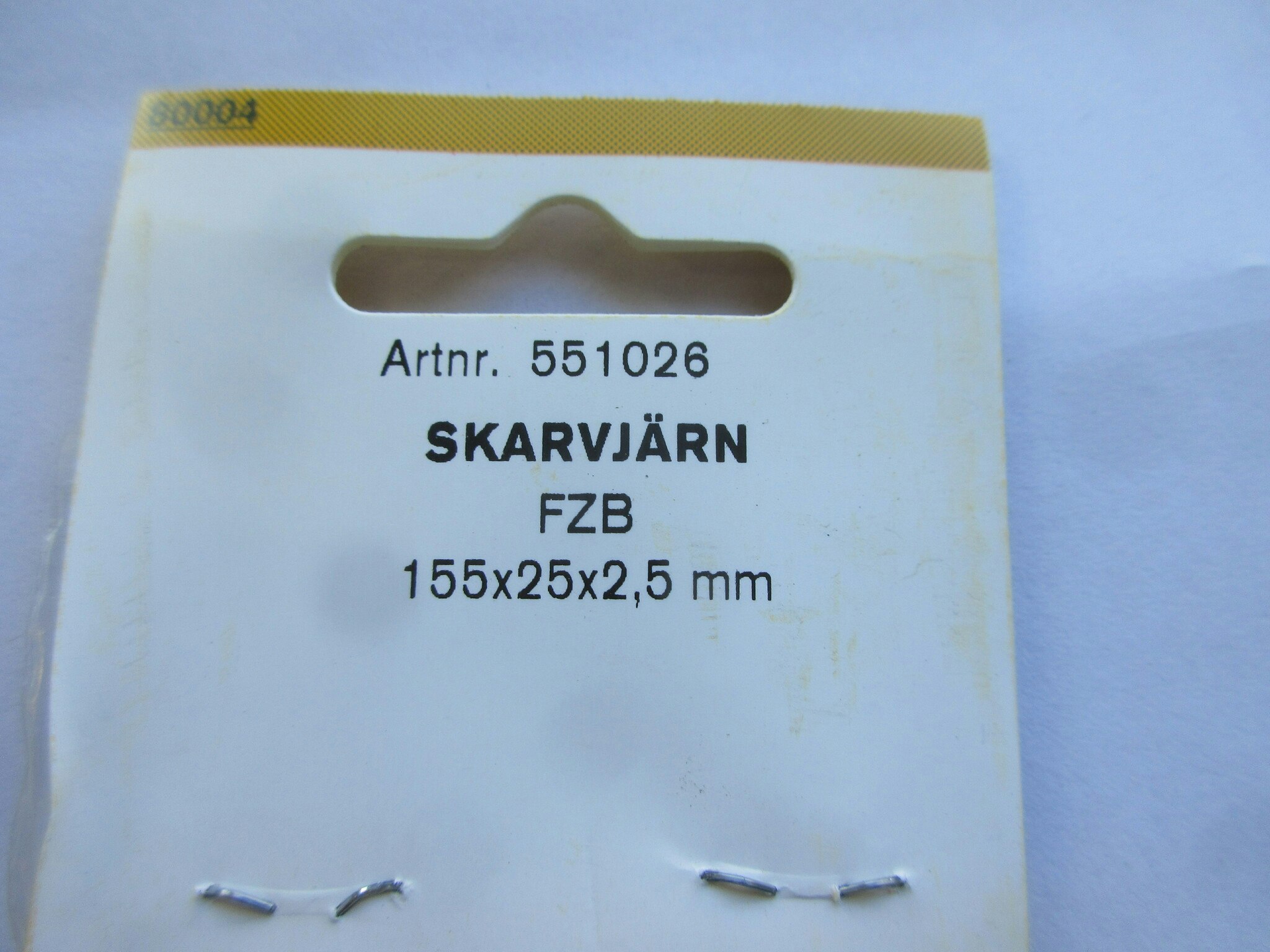 ESSVE Skarvjärn FZB155x25x2,5 mm. 2 st.