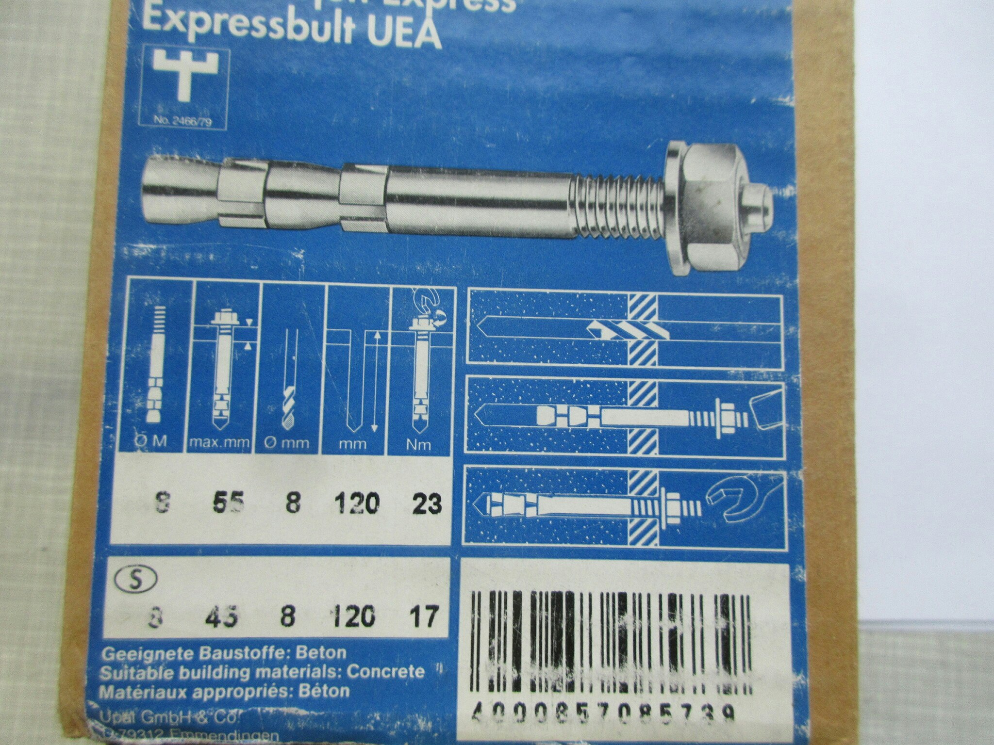 Upat EXA 8/55 FVZ Expressbult UEA 8x122 FZV