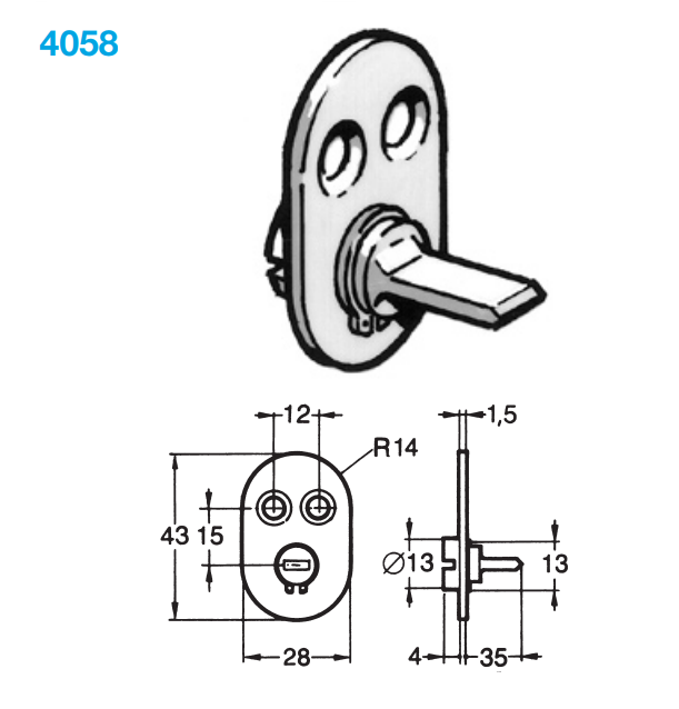 ASSA Kopplingsbricka Fix 4058, 55mm
