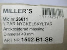 Millers Nyckelskylt Antikoxiderad mässing 26611