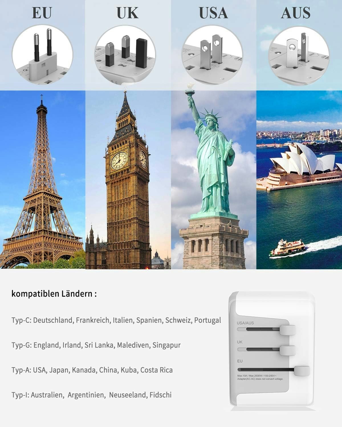 Tessan Universal Travel Adapter 633F