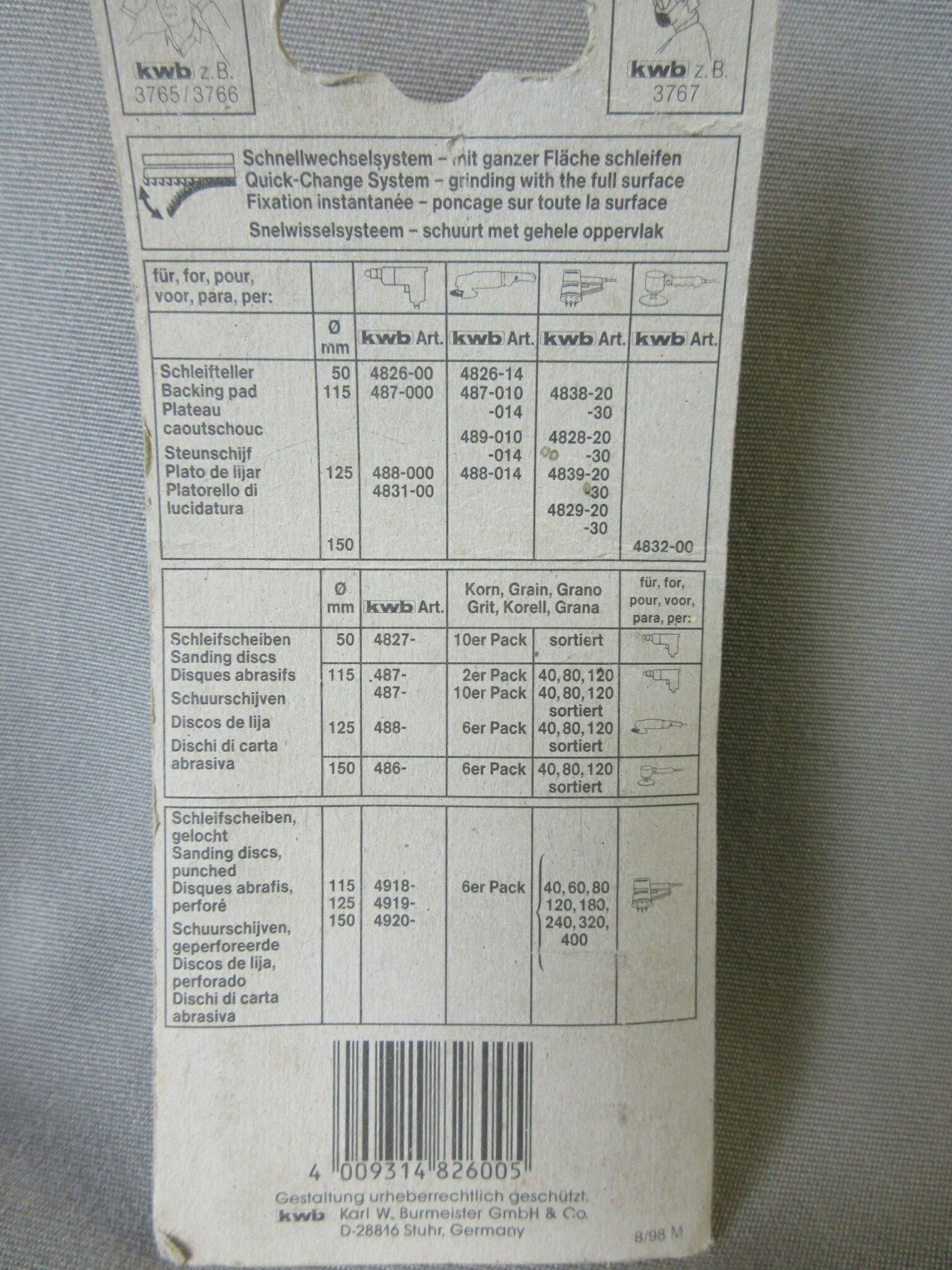 KWB 4826-00 Punktschleifer Quick-Stick