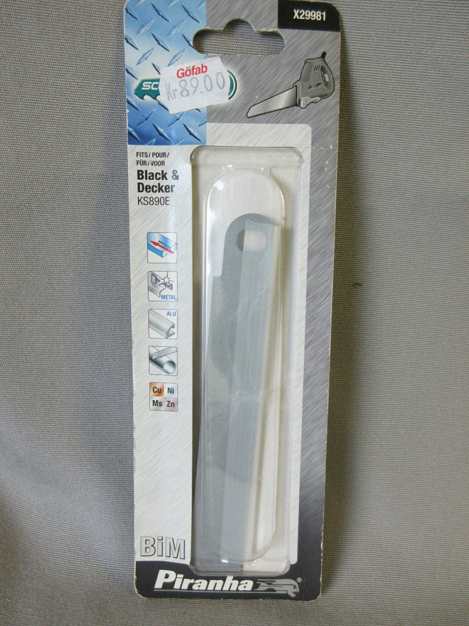 Black & Decker X29981 Scorpion Saw Blade BiM For Metal