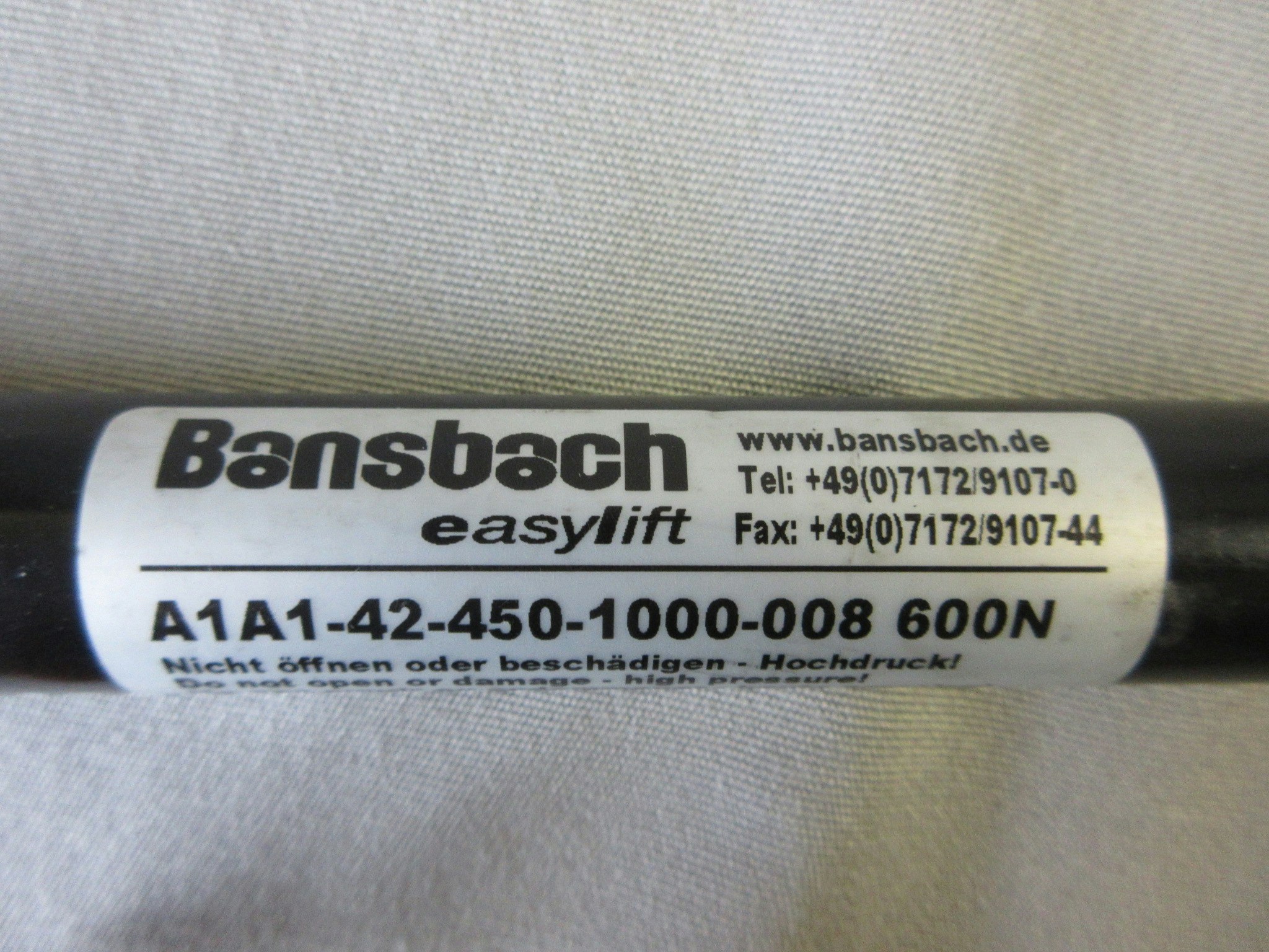 Bansbach Gasfjäder A1A1-42-450-1000-008 600N
