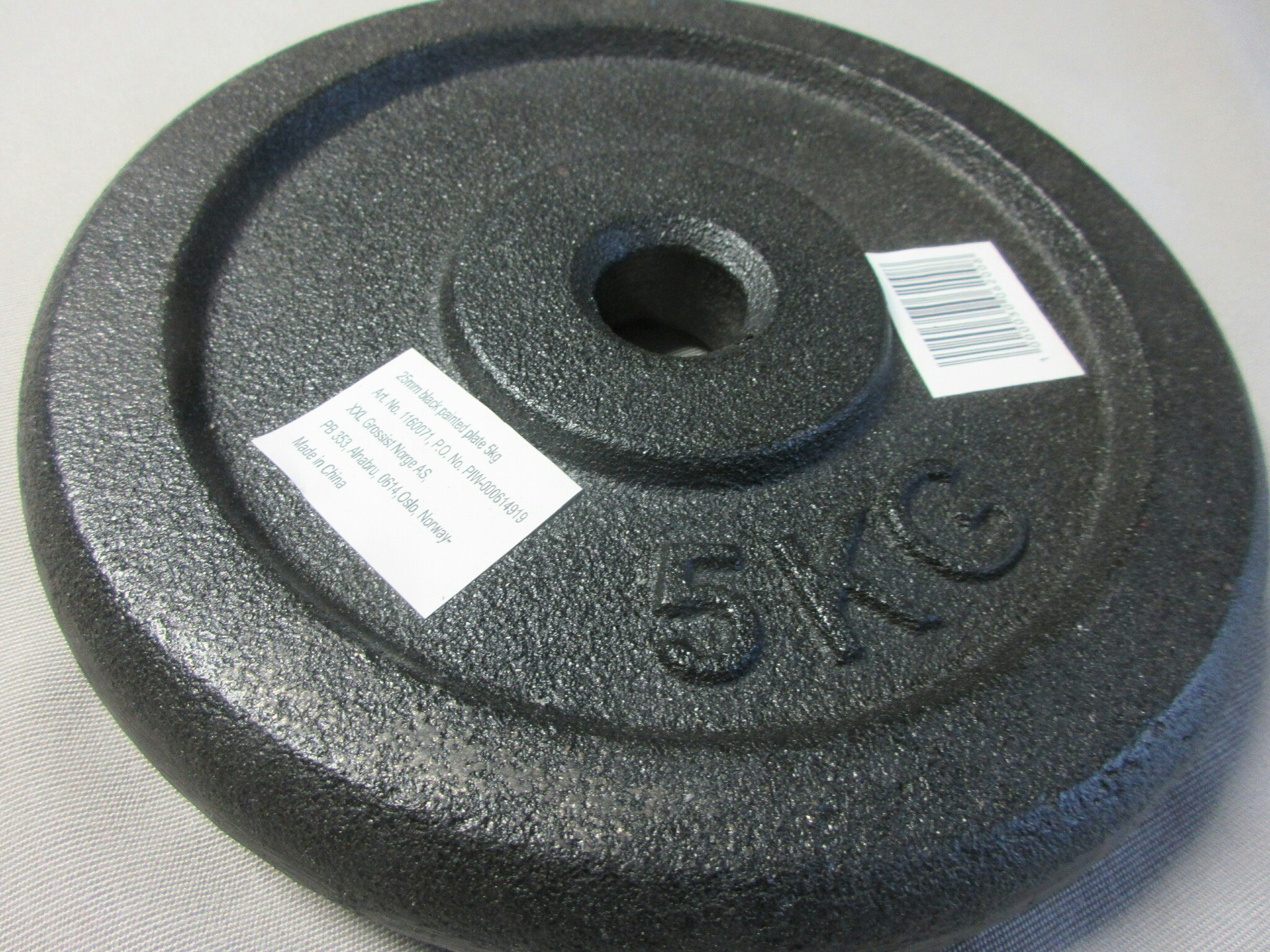 Viktskiva Gjutjärn 25 mm. 5 kg. 1 st.