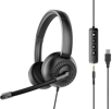 METIS USB Stereo Headset, 3.5mm Jack with USB Soundcard, black
